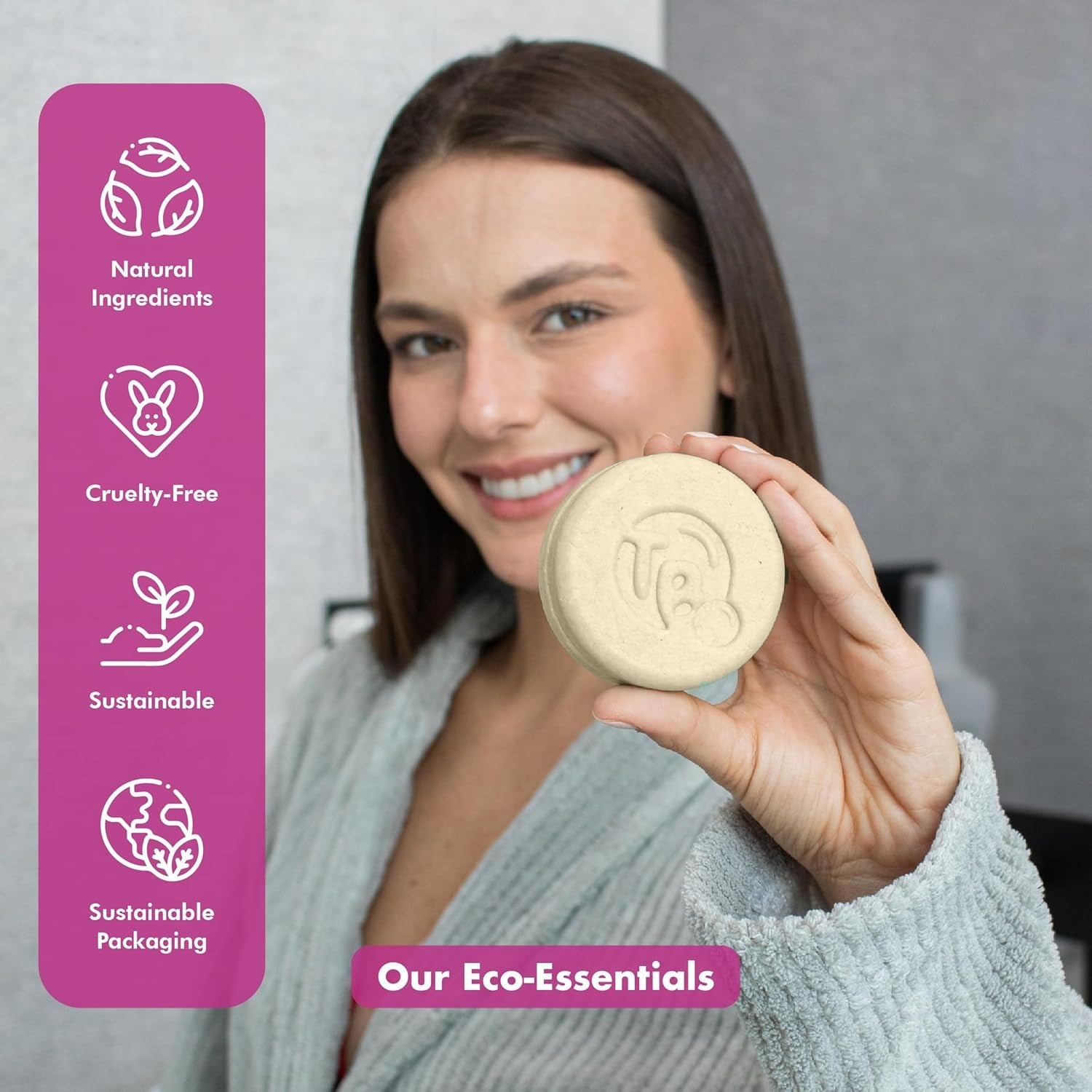 Pro-Vitamin B5 + Citrus Shampoo Bar - FRIZZ & SHINE - Tree Bottle