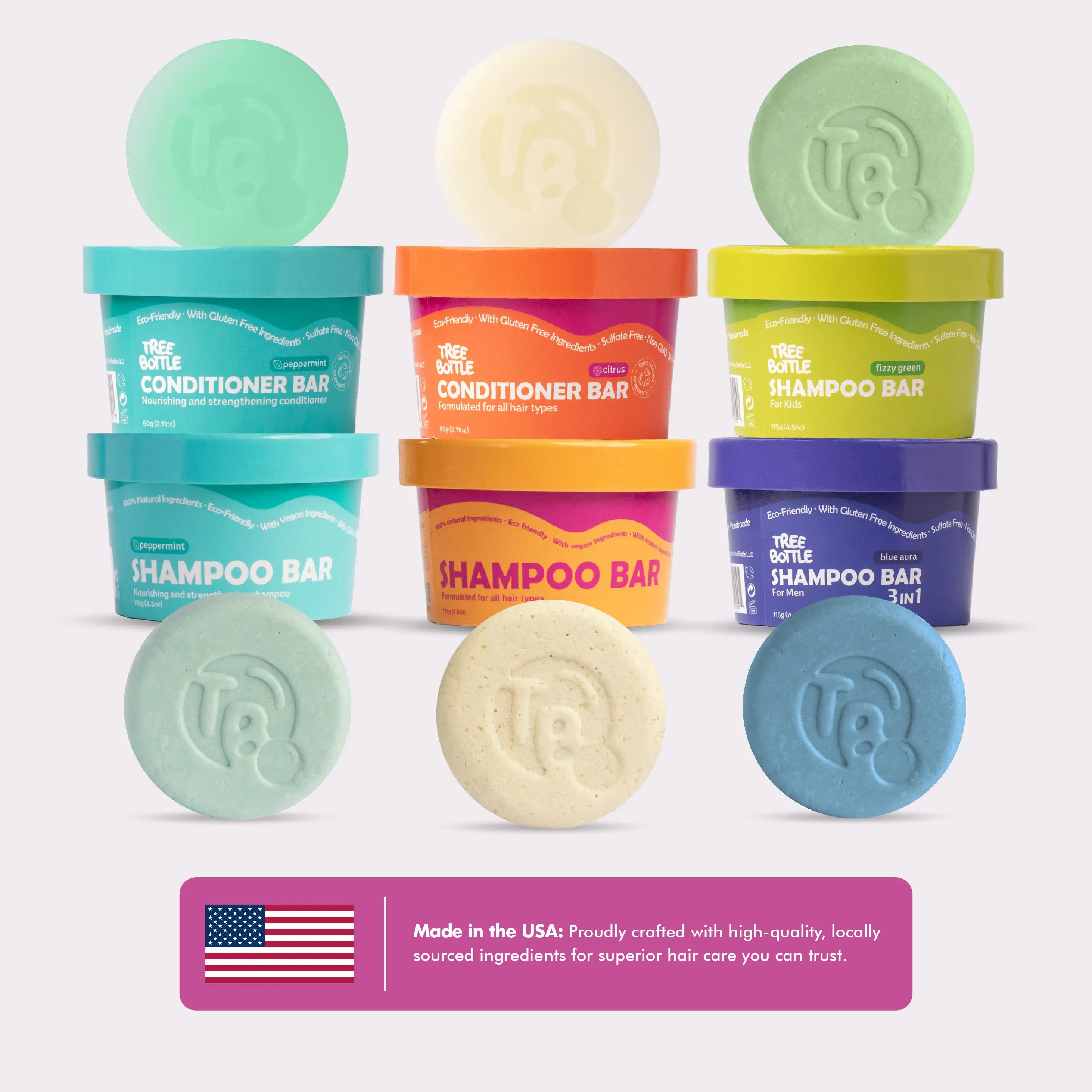 Pro-Vitamin B5 + Citrus Shampoo & Conditioner Bar Set - FRIZZ & SHINE