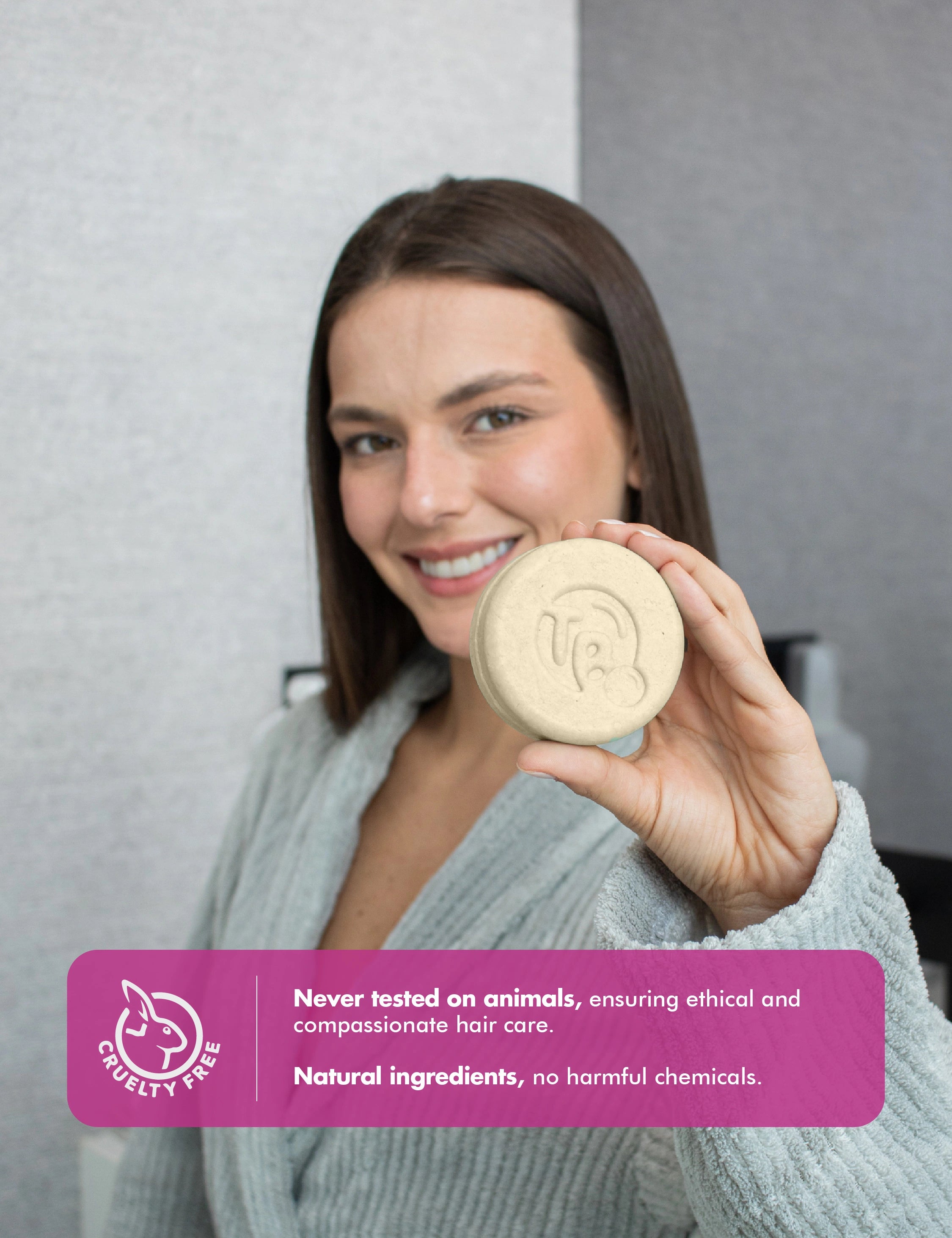 Shampoo & Conditioner Bar Set - Citrus Essential Oils & Panthenol - for Shine & Frizz Control - Tree Bottle