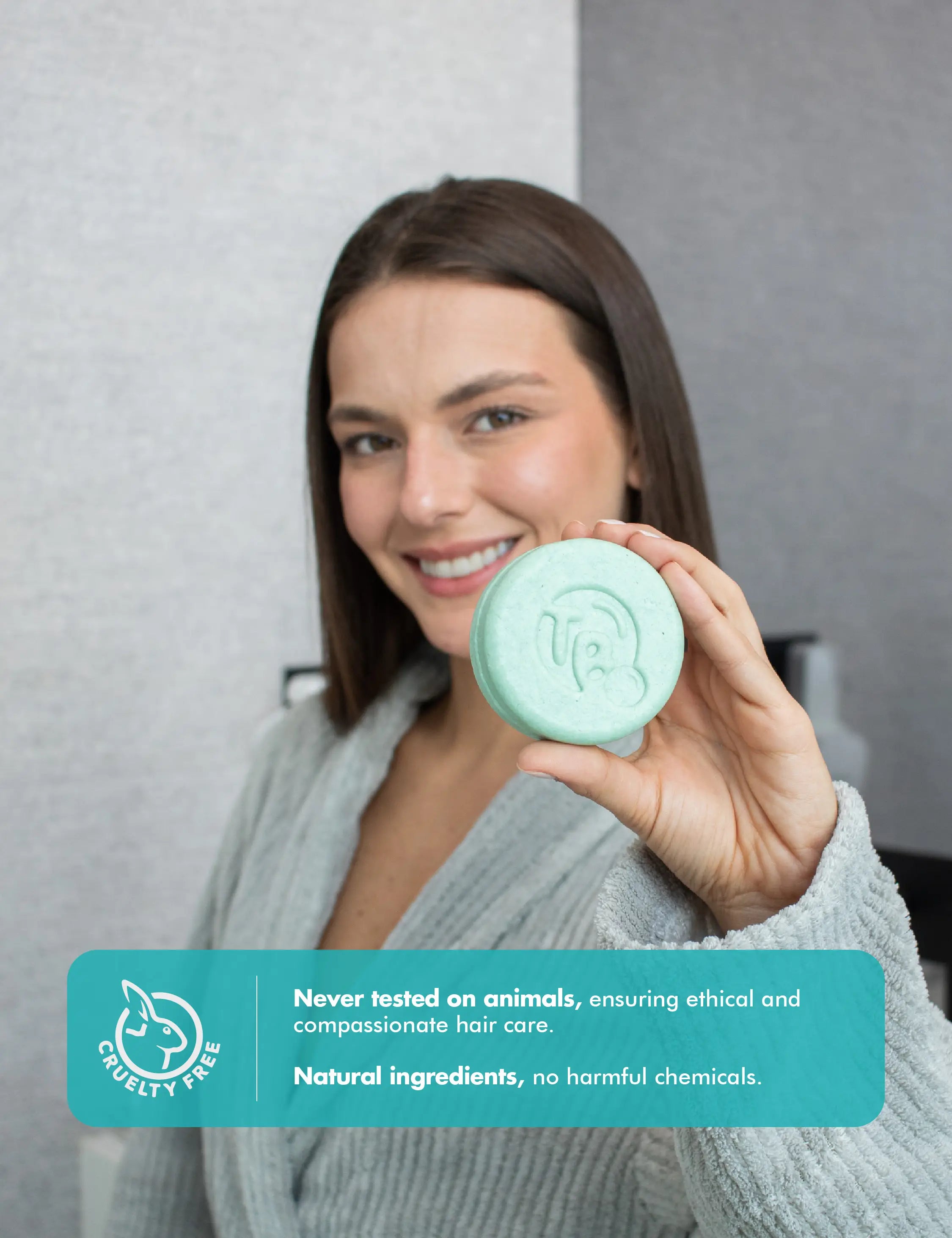 Shampoo & Conditioner Bar Set - Peppermint Essential Oils & Biotin - for Hair Growth - Tree Bottle