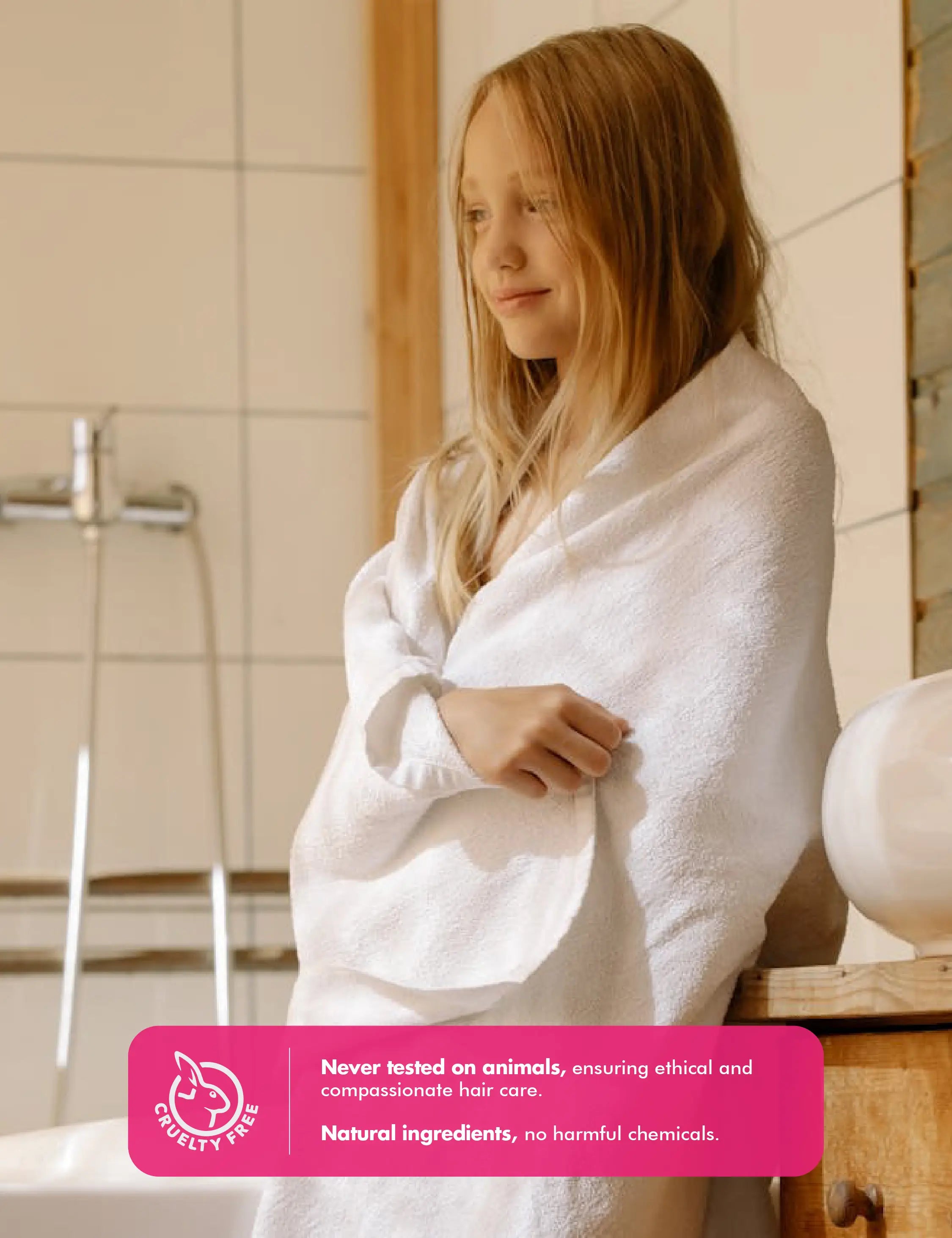 Shampoo Bar - Magic Pink for Girls - Tear-free & gentle on sensitive eyes - Tree Bottle