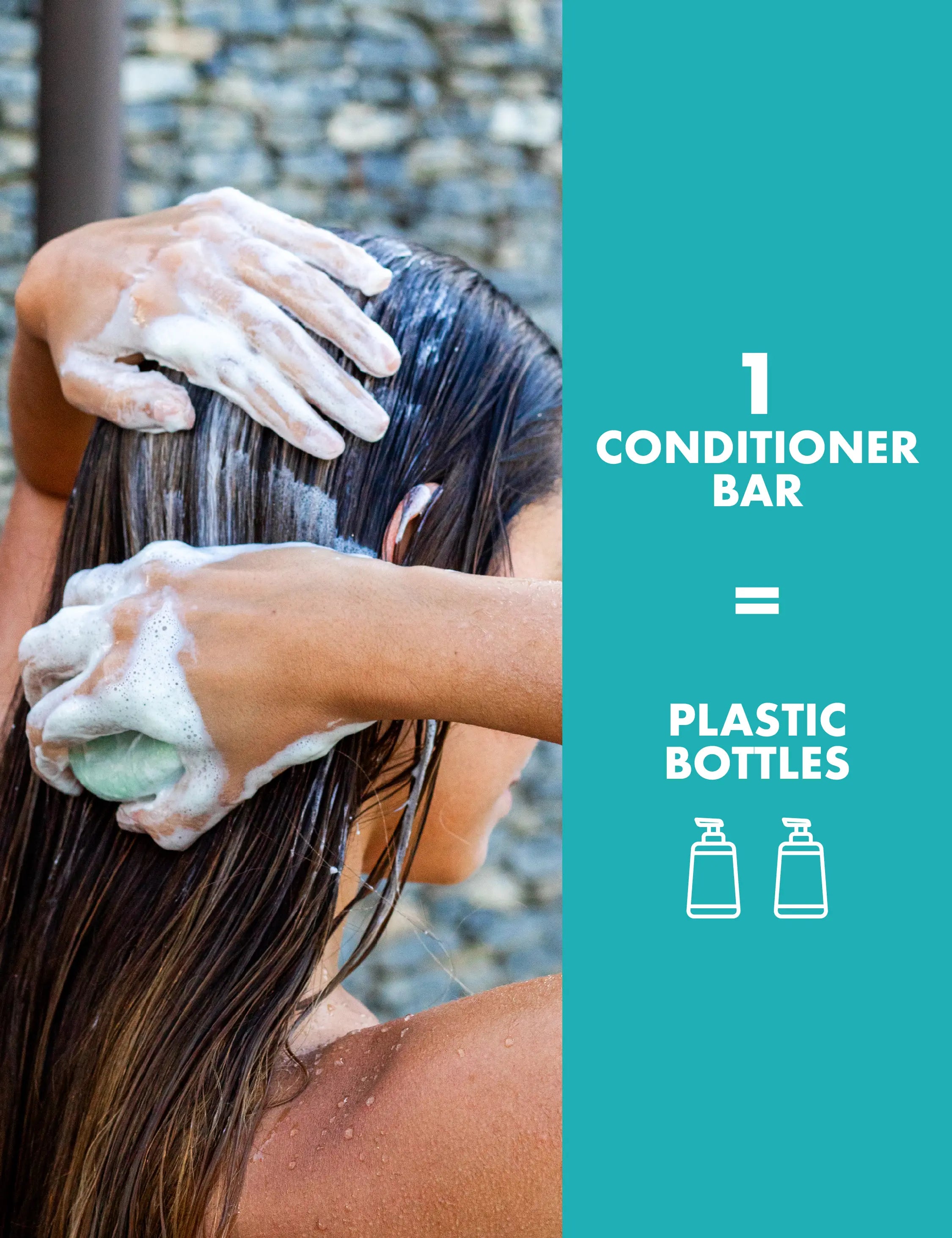 Conditioner Bar - Peppermint Essential Oil & Biotin - for Hair Growth - Tree Bottle