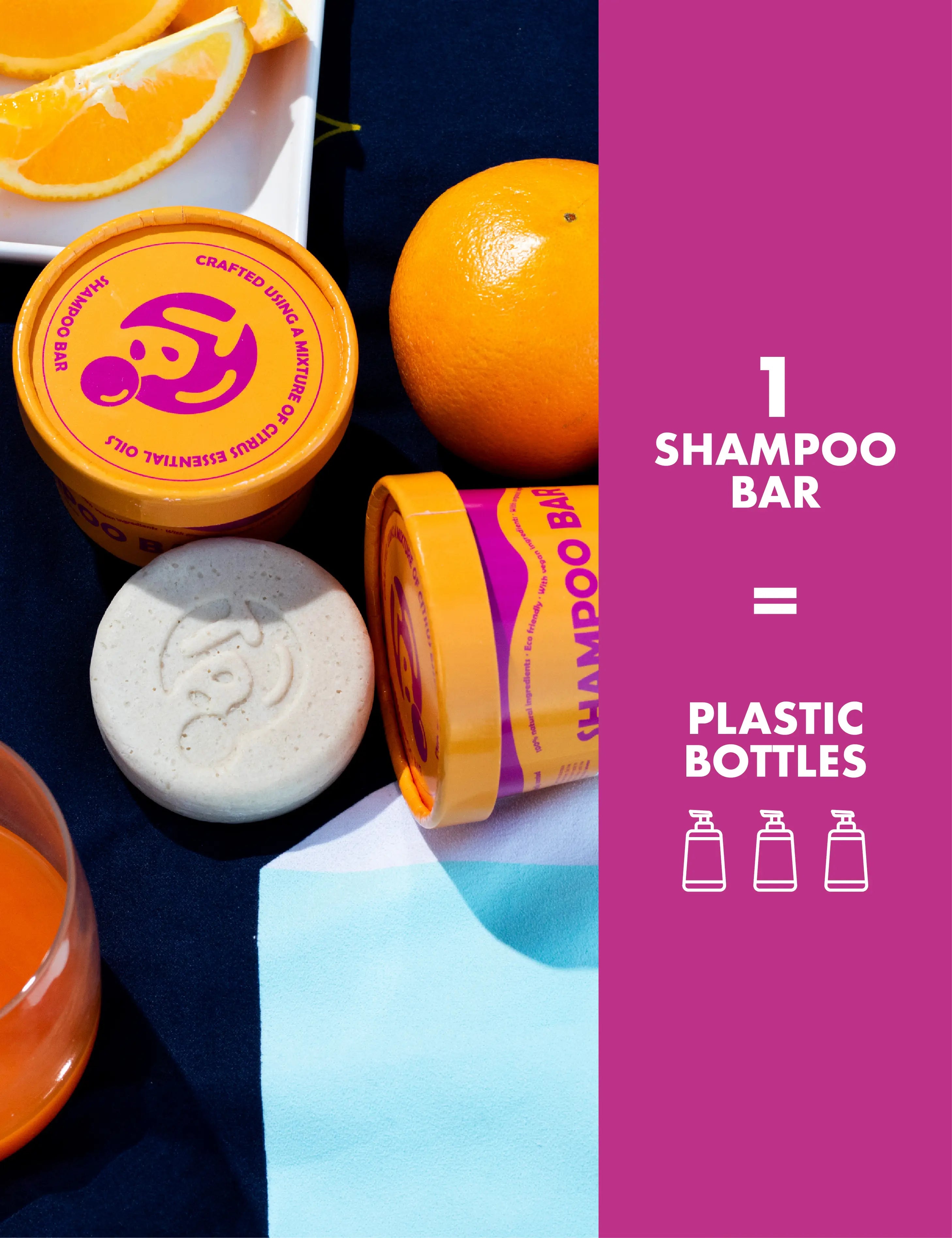 Shampoo Bar - Citrus Essential Oils & Panthenol - for Shine & Frizz Control - Tree Bottle