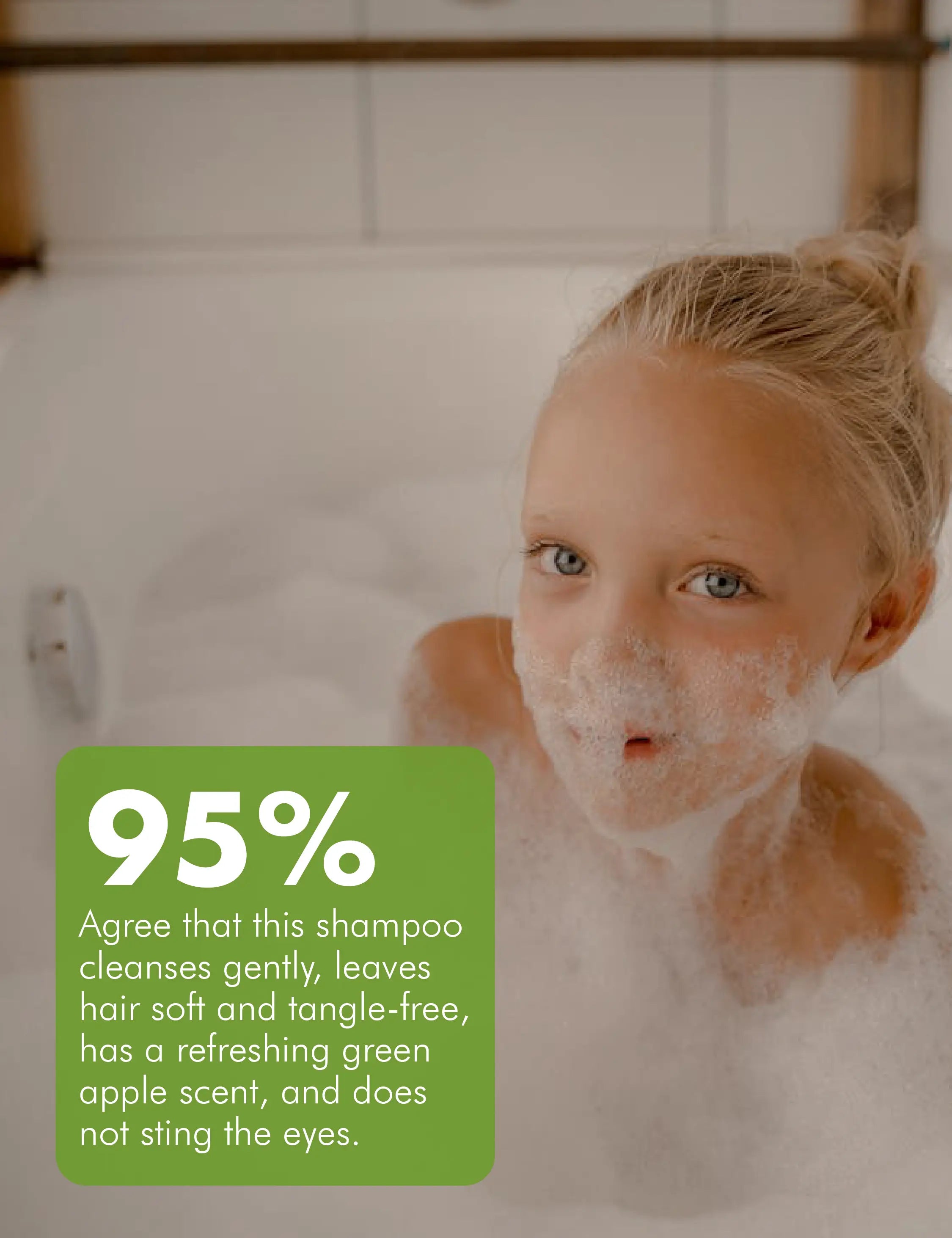 Shampoo Bar - Fizzy Green for Kids - Tree Bottle