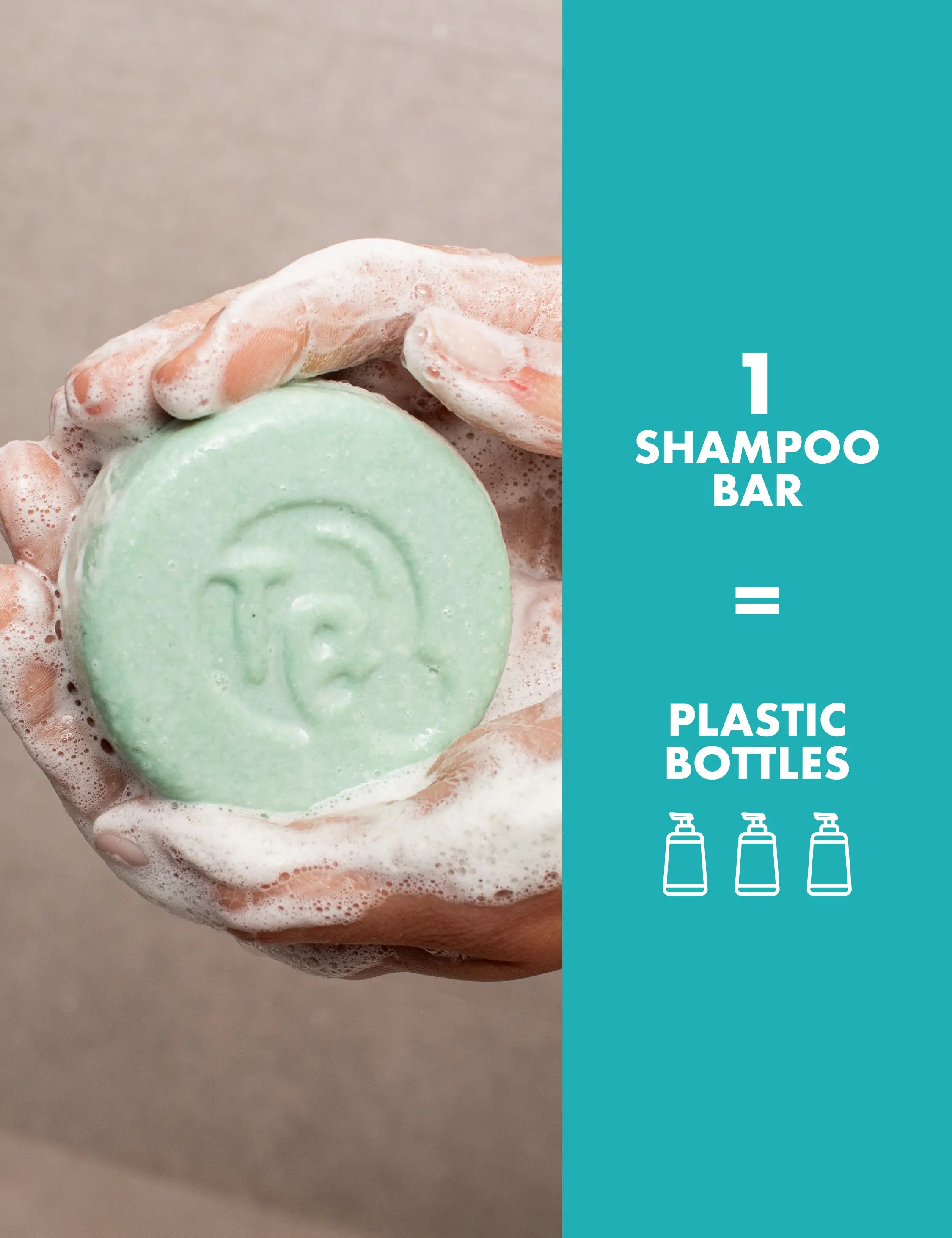 Shampoo Bar - Peppermint Essential Oils & Biotin - for Hair Growth - Tree Bottle