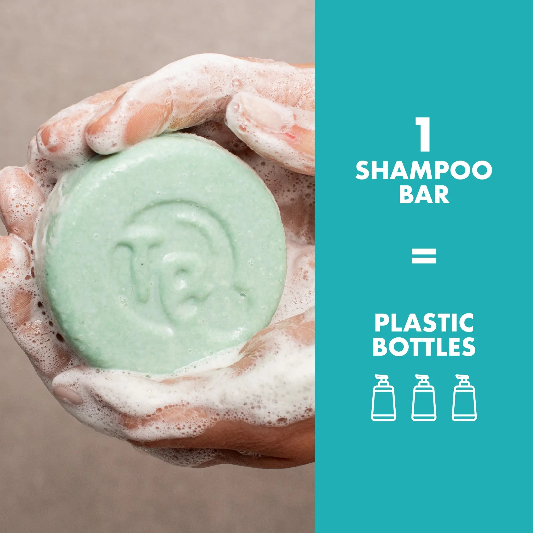 Shampoo Bar - Peppermint Essential Oils & Biotin - for Hair Growth - Tree Bottle