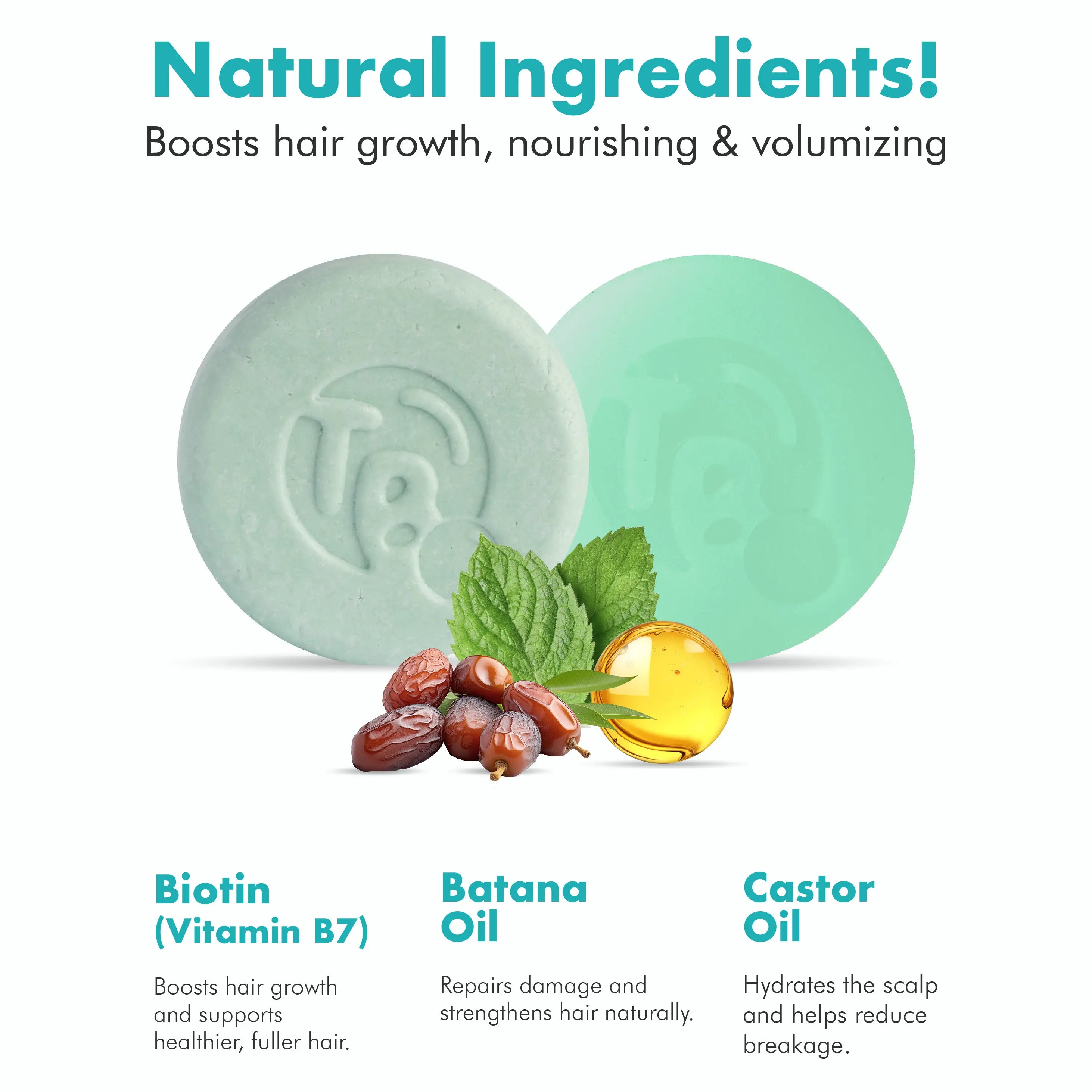 Castor Oil + Biotin Shampoo & Conditioner Bar Set - HAIR GROWTH