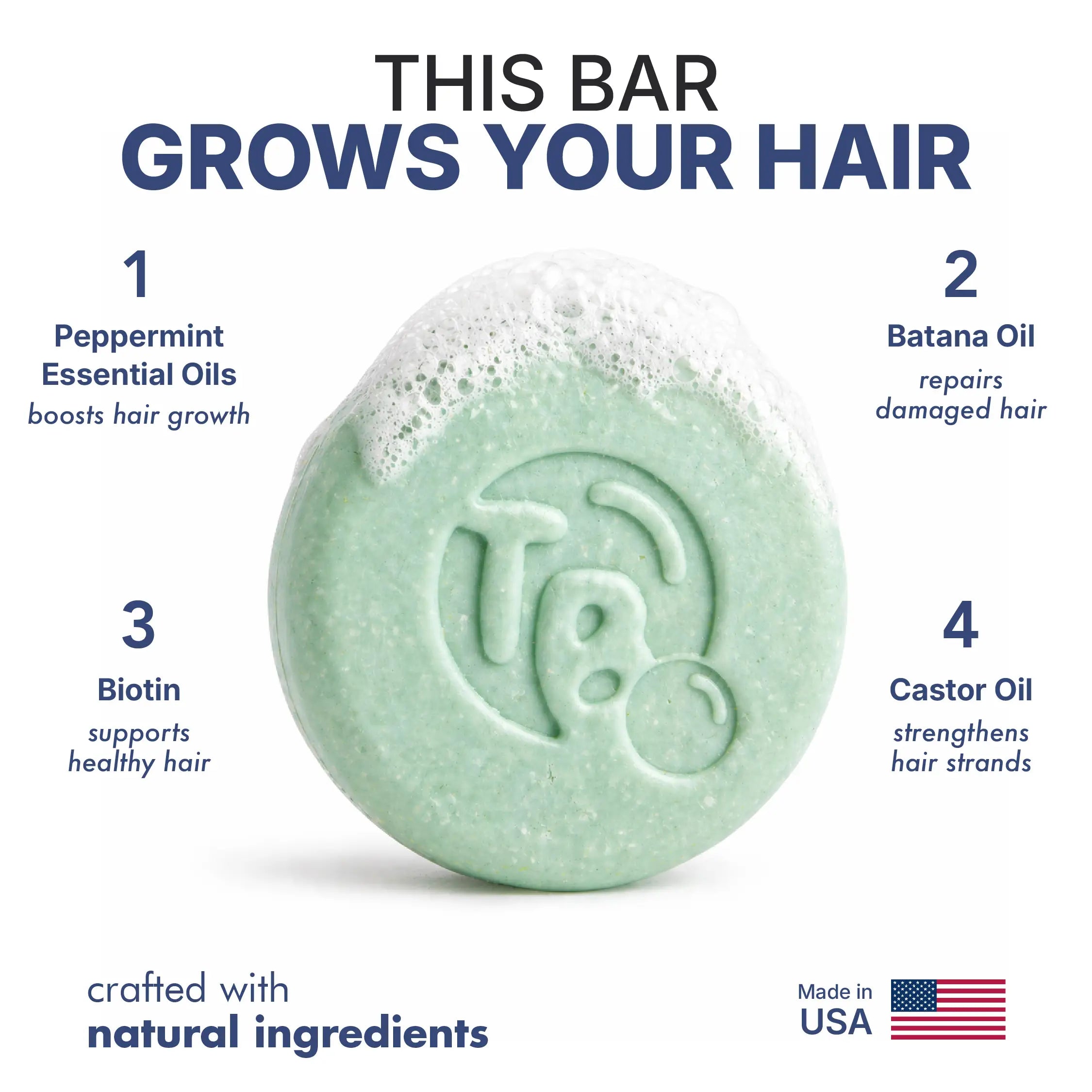 Castor Oil + Biotin Shampoo Bar - HAIR GROWTH